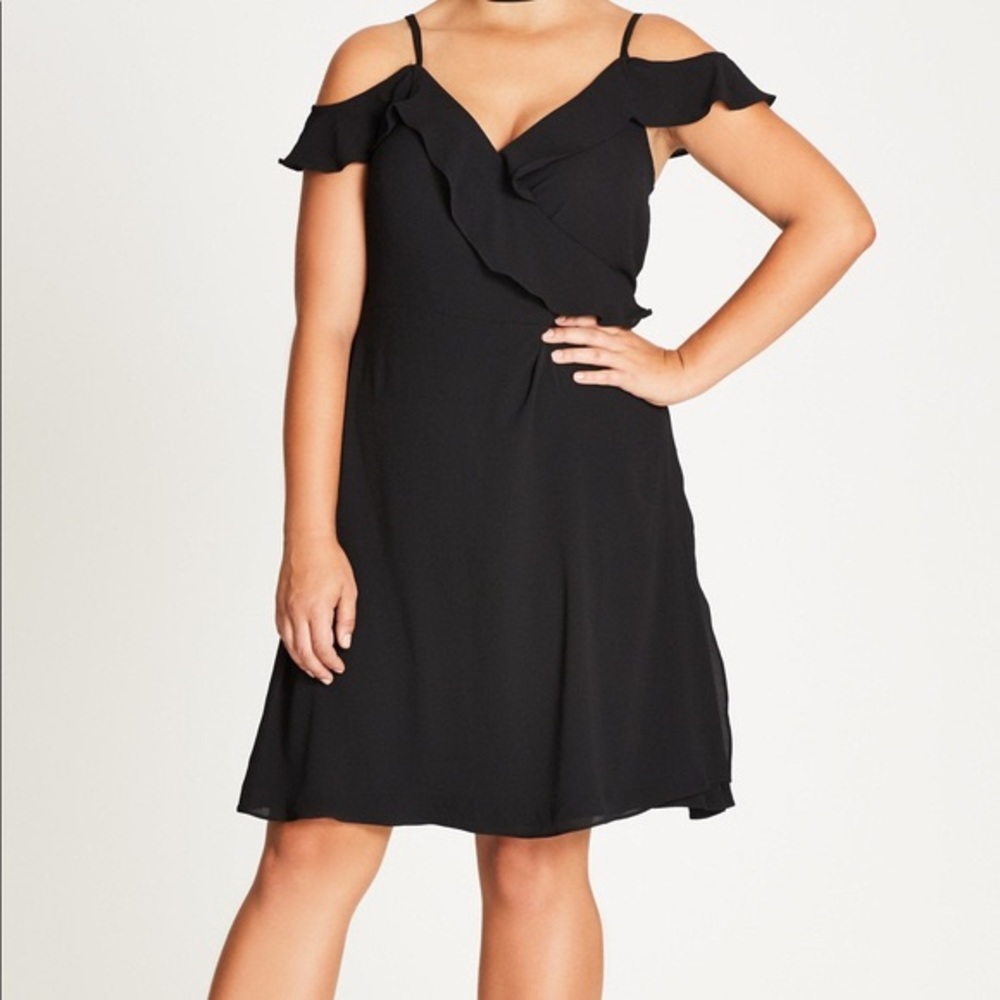 City Chic Lulu Wrap Dress